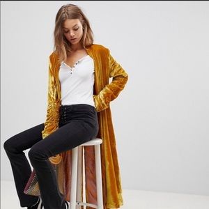 ISO Free People Dahlia Velvet Duster Coat